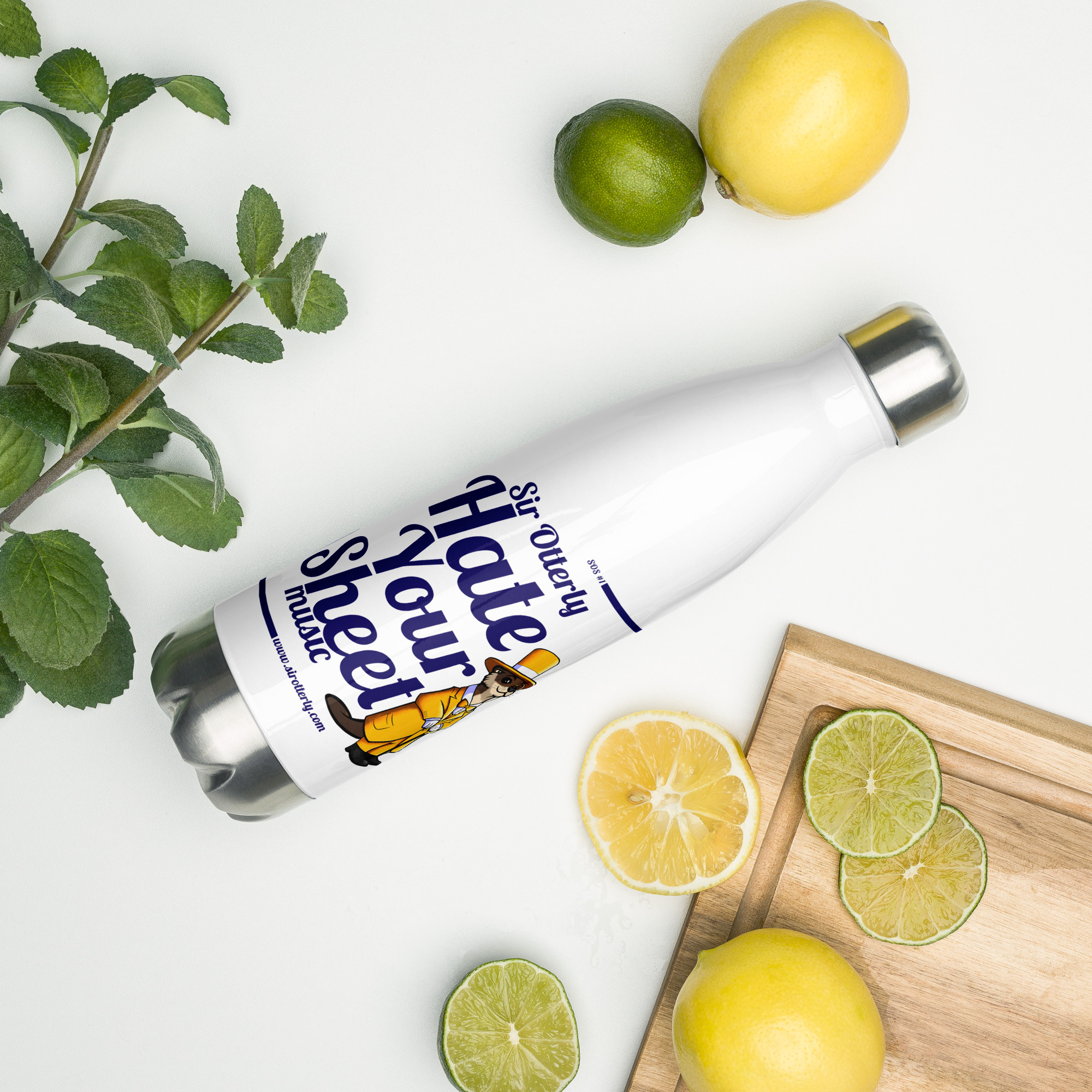 SOS #1 – ‘Hate Your Sheet Music’ Stainless Steel Water Bottle